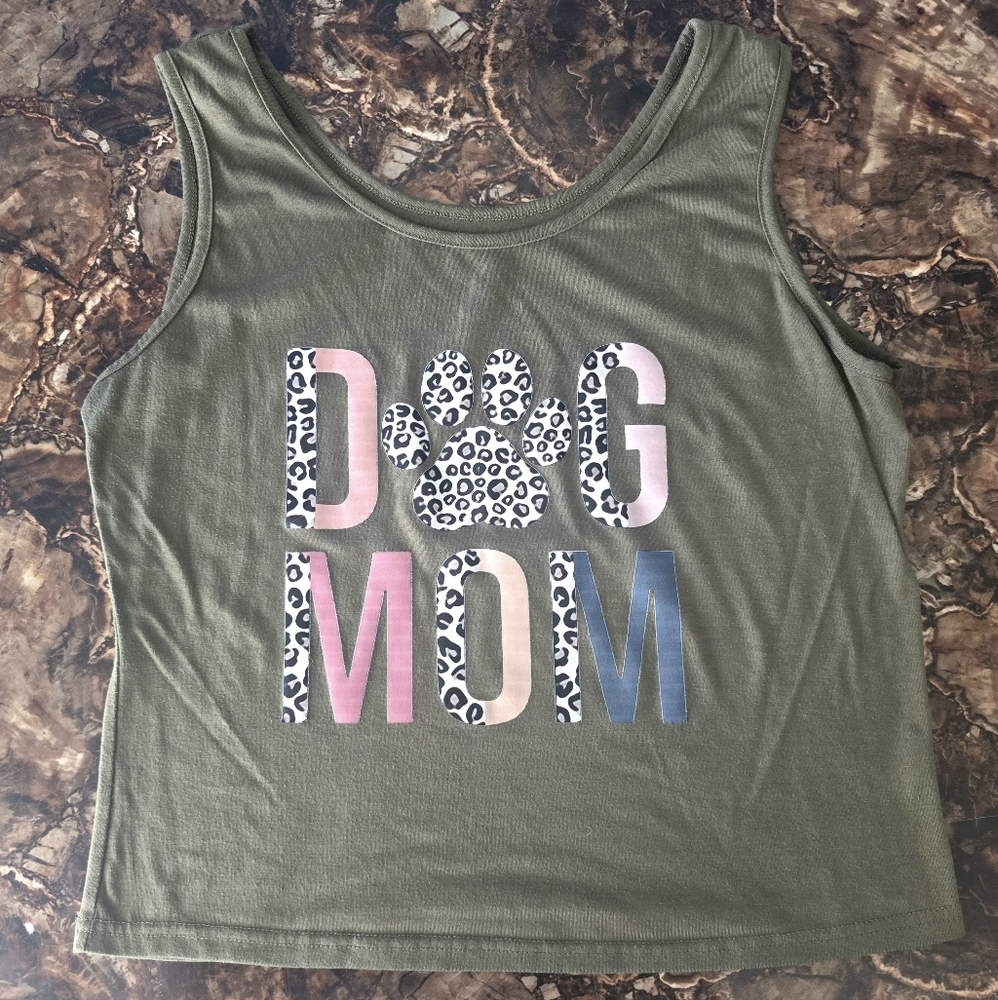 Green Dog Mom Tank Top